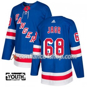 Adidas Maillot de Hockey New York Rangers Jaromir Jagr 68 2017-2018 Bleu Authentic - Enfant